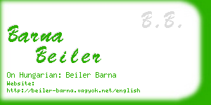 barna beiler business card
